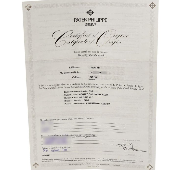 Patek Philippe World Time Complications White Gold Diamond Watch 7130g Box Papers
