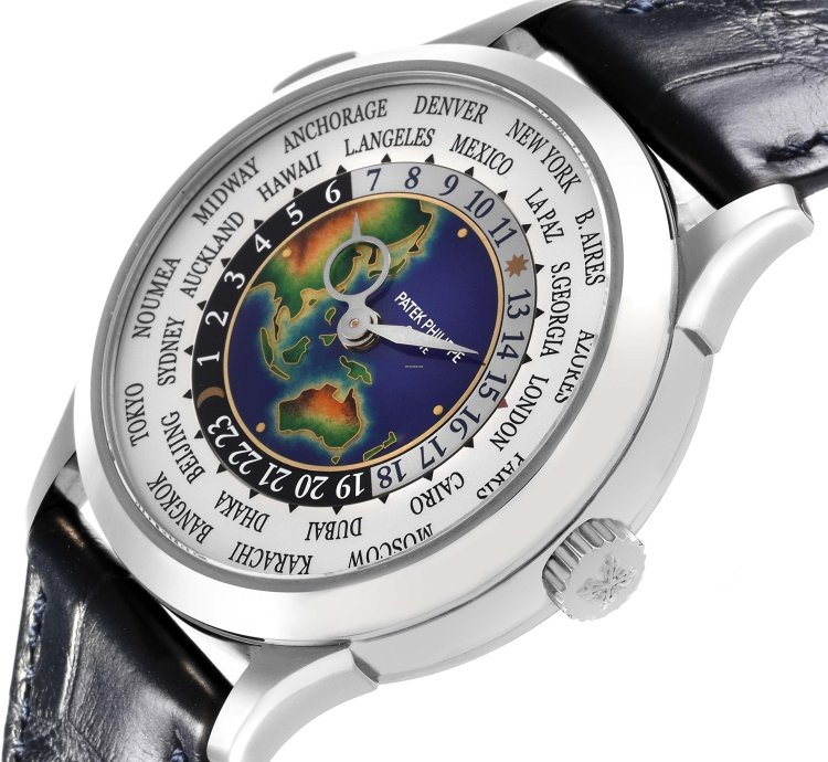 Patek Philippe World Time Complications White Gold Mens Watch 5231g Box Papers