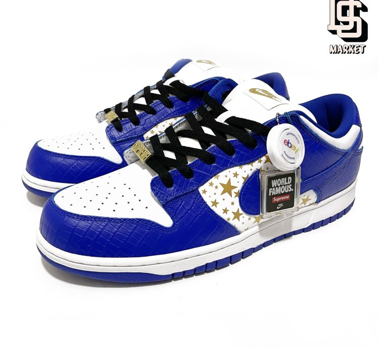 Supreme Nike Sb Dunk Low Pro Og Qs Royal Blue Stars 2021