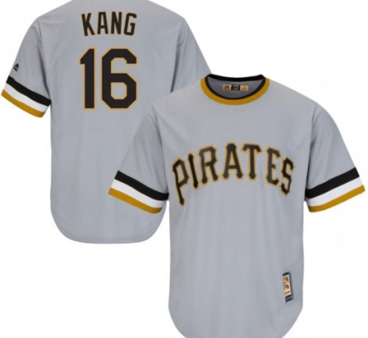 Pittsburgh Pirates Jung Ho Kang Gray Throwback Pullover Jersey