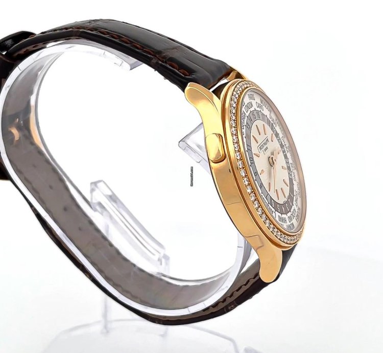Patek Philippe World Time Complications World Time 36mm Box Papers Pink Gold With Diamond