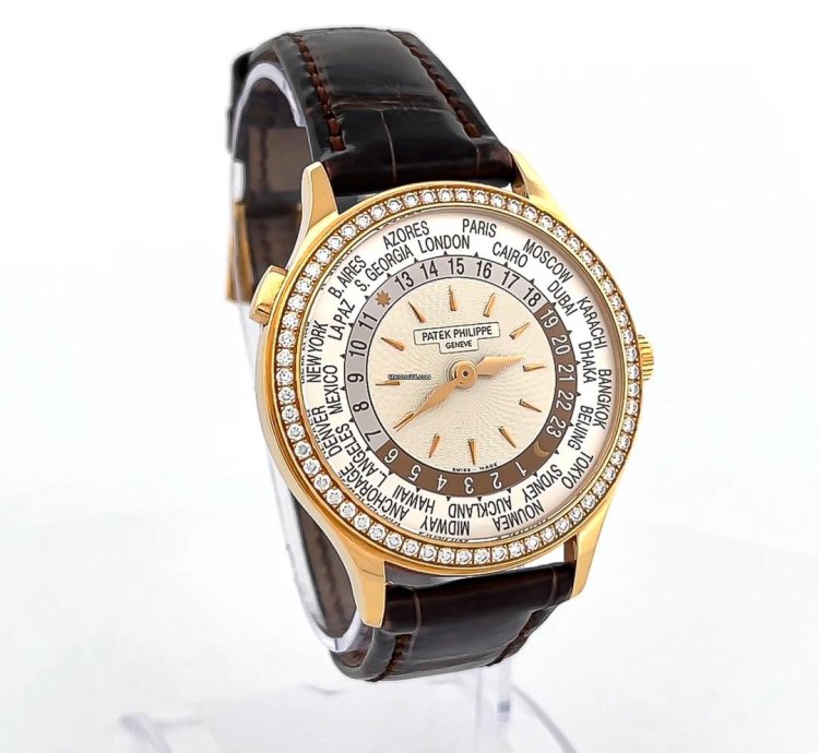 Patek Philippe World Time Complications World Time 36mm Box Papers Pink Gold With Diamond