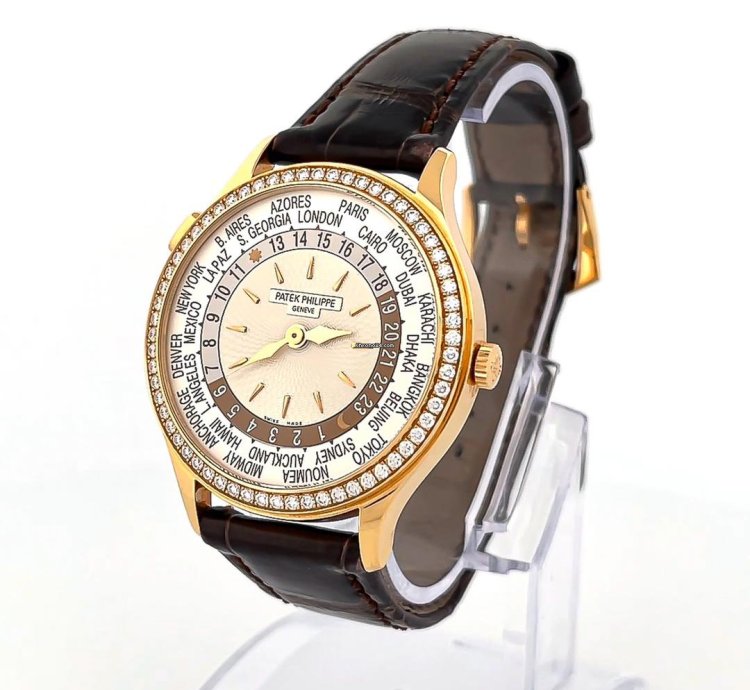 Patek Philippe World Time Complications World Time 36mm Box Papers Pink Gold With Diamond