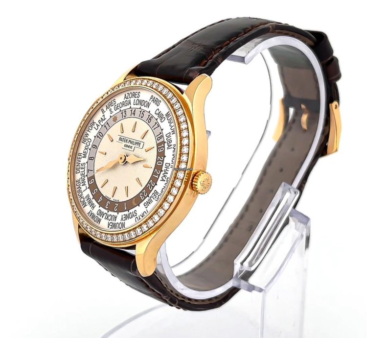 Patek Philippe World Time Complications World Time 36mm Box Papers Pink Gold With Diamond
