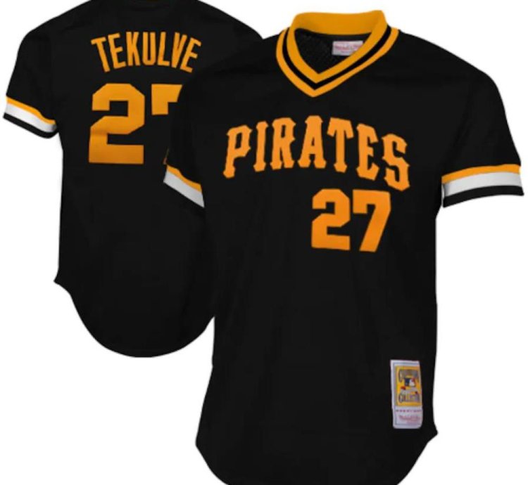 Pittsburgh Pirates Kent Tekulve Black 1982 Throwback Pullover Jersey