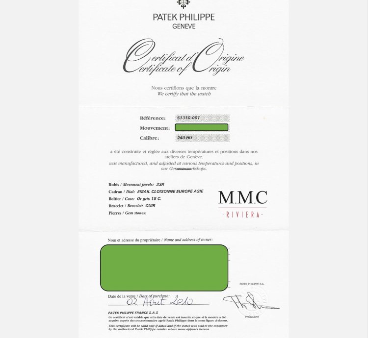Patek Philippe World Time Complications World Time 5131g