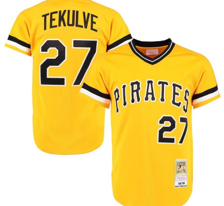 Pittsburgh Pirates Kent Tekulve Yellow 1979 Throwback Pullover Jersey