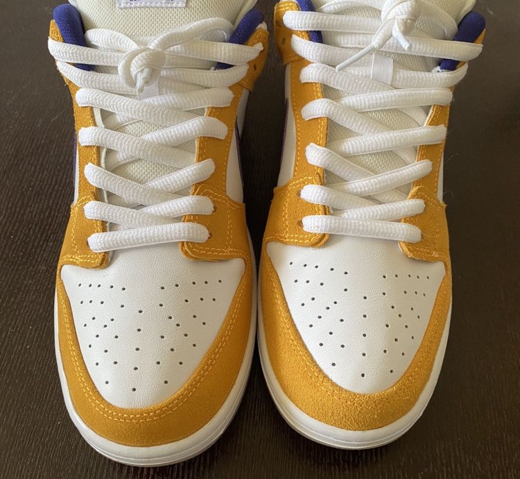 Us 12 Nike Sb Dunk Low Laser Orange Lakers Color