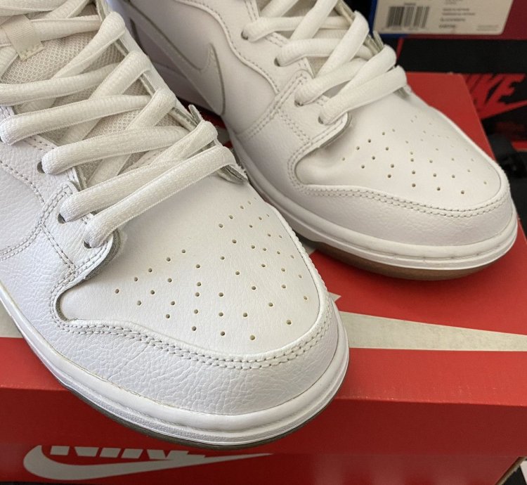 Used Nike Sb Dunk High Pro White Ice 2015 Size 10