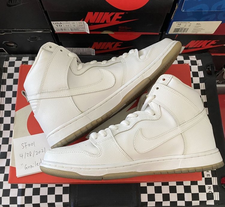 Used Nike Sb Dunk High Pro White Ice 2015 Size 10