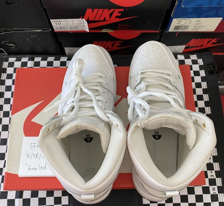 Used Nike Sb Dunk High Pro White Ice 2015 Size 10