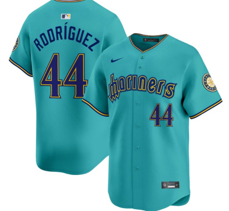 Julio Rodríguez Jersey 44 Seattle Mariners 2025 Vapor Premier Limited Stitched Aqua