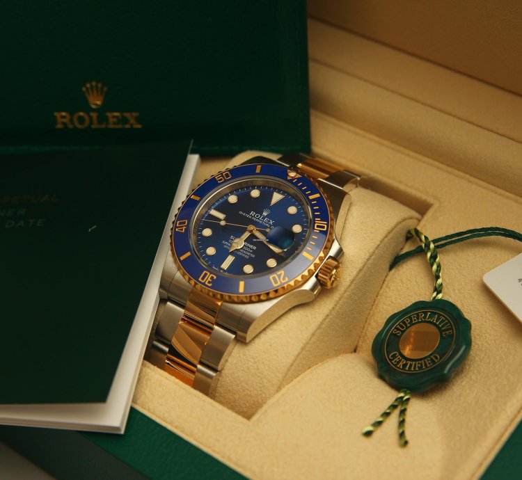 Rolex Submariner Date 126613lb 41mm Date Steel Yellow Gold Two Tone Blue Bezel