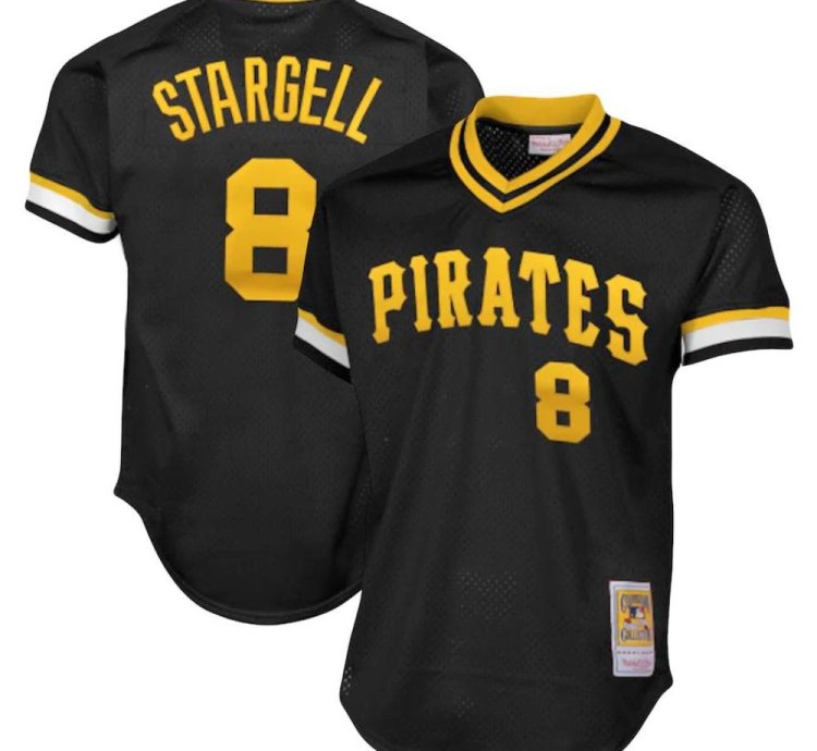 Pittsburgh Pirates Willie Stargell Black Throwback Pullover Jersey