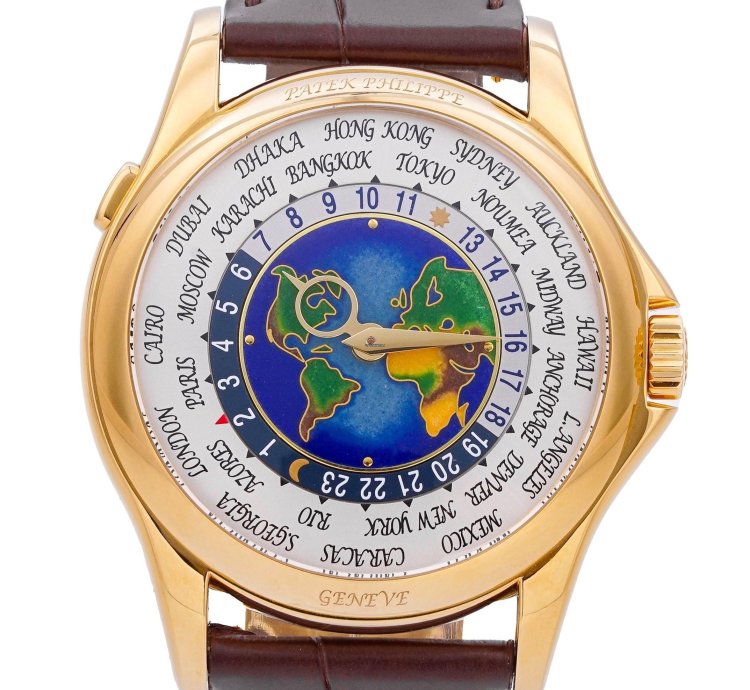 Patek Philippe World Time Enamel Dial Rare Yellow Gold 5131j