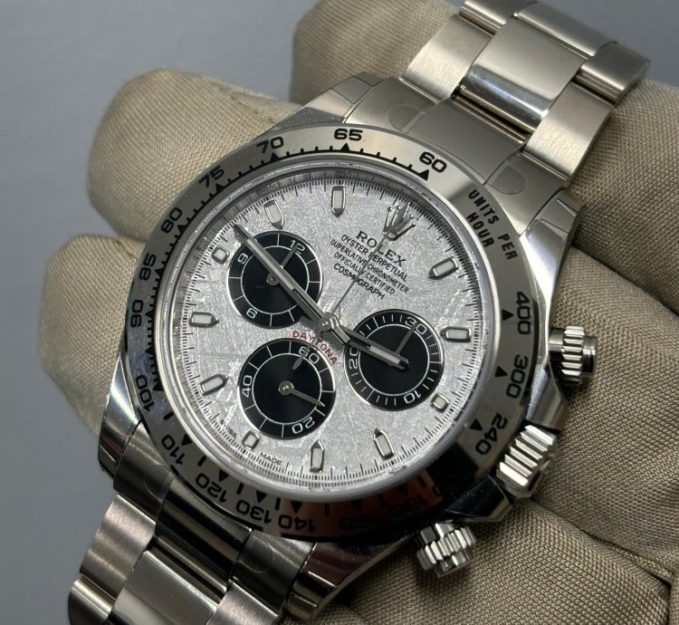 Rolex Daytona White Gold - Meteorite Dial Unworn 2022 Full Stickers - Box And Papers