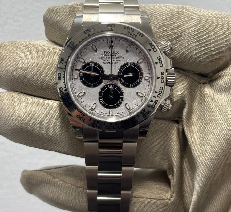 Rolex Daytona White Gold - Meteorite Dial Unworn 2022 Full Stickers - Box And Papers