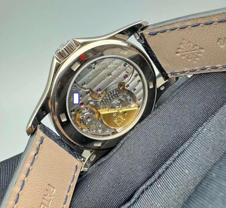 Patek Philippe World Time Enamel Dial White Gold Automatic Watch 39 5mm World Time