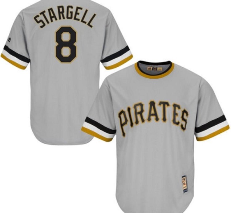 Pittsburgh Pirates Willie Stargell Gray Throwback Pullover Jersey