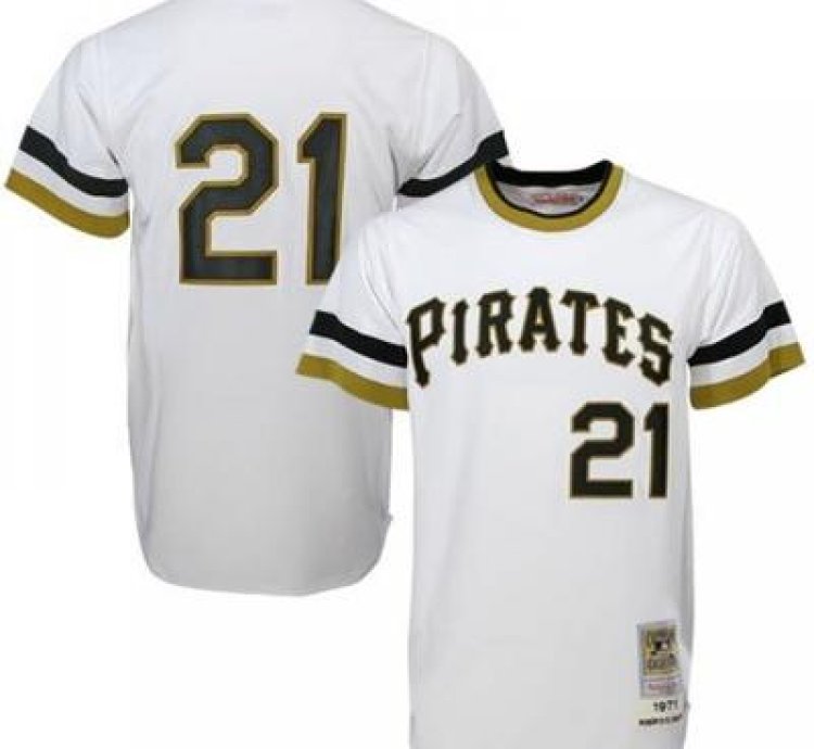 Pittsburgh Pirates Roberto Clemente White 1971 Throwback Pullover Jersey