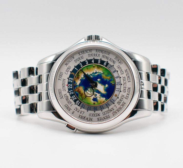 Patek Philippe World Time Full Set 2018 World Time Cloisonn Enamel Dial Ref 5131 1p 5131 Bracelet Platinum
