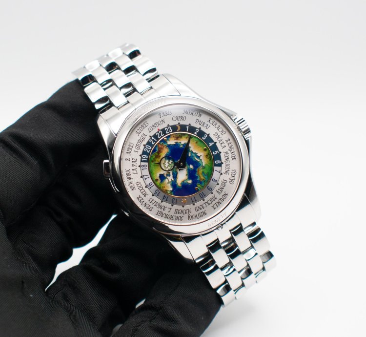 Patek Philippe World Time Full Set 2018 World Time Cloisonn Enamel Dial Ref 5131 1p 5131 Bracelet Platinum