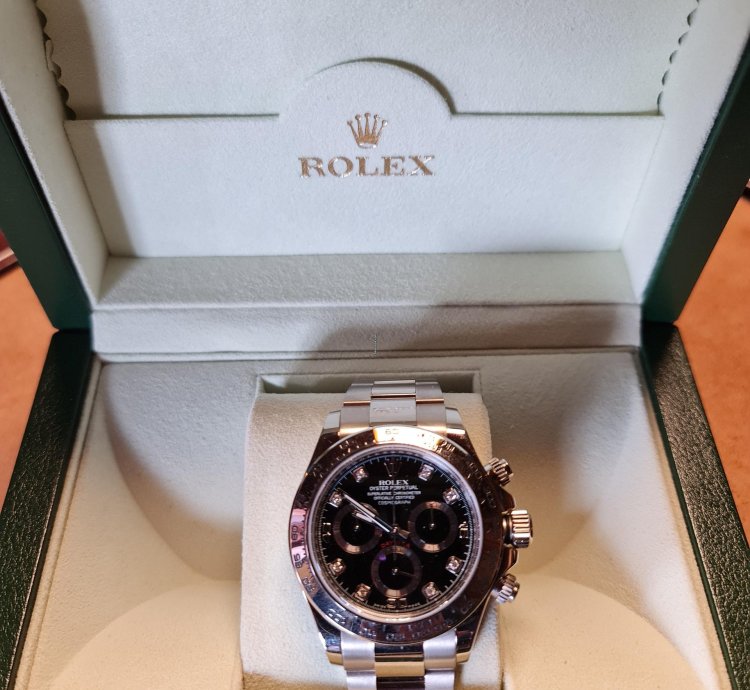 Rolex Daytona White Gold And Factory Diamonds