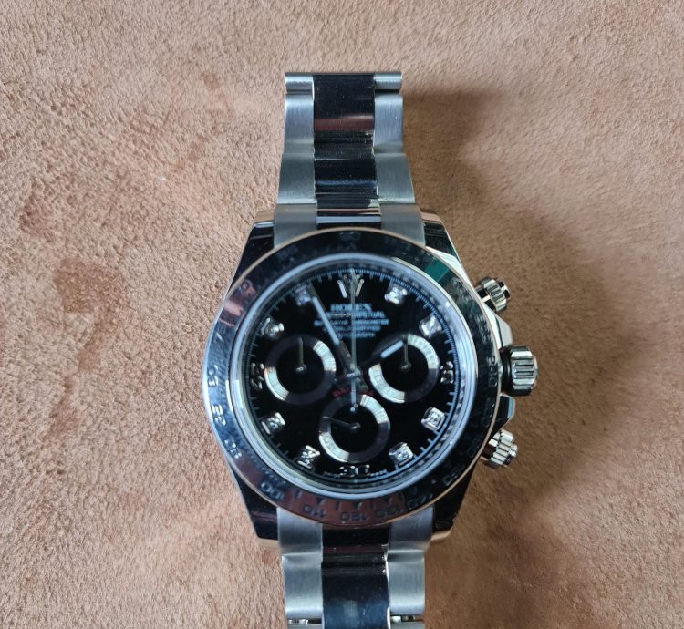 Rolex Daytona White Gold And Factory Diamonds