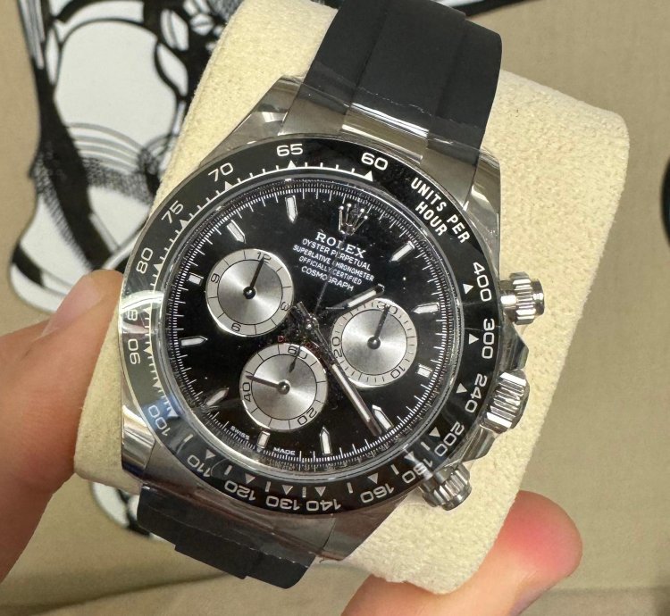 Rolex Daytona White Gold Black Dial - New - New November 2023 Card 126519ln