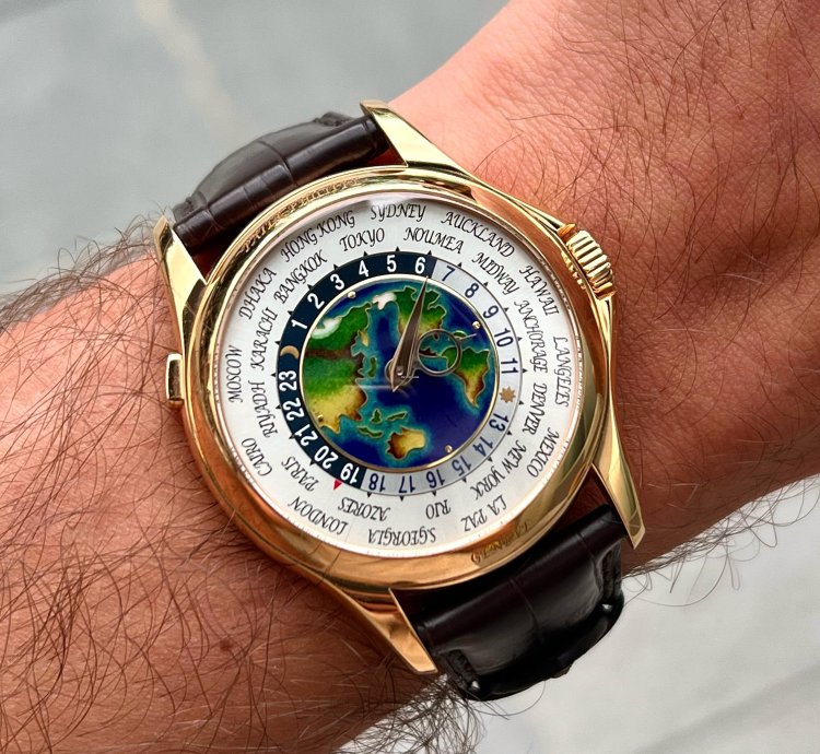 Patek Philippe World Time Full Set World Time Ref 5131r 5131 Rose Gold Enamel Cloisonne Dial
