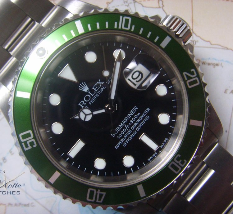 Rolex Submariner Date 2003 Serial Submariner Kermit Mark Flat Four Nos Condition With Papers