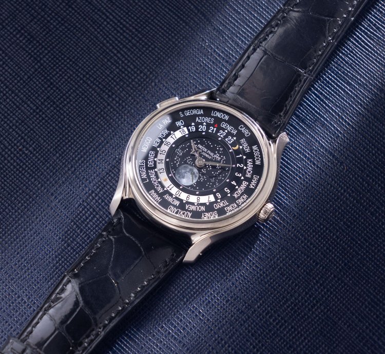 Patek Philippe World Time Moonphase 5575g 175th Anniversary In 18k White Gold Full Set