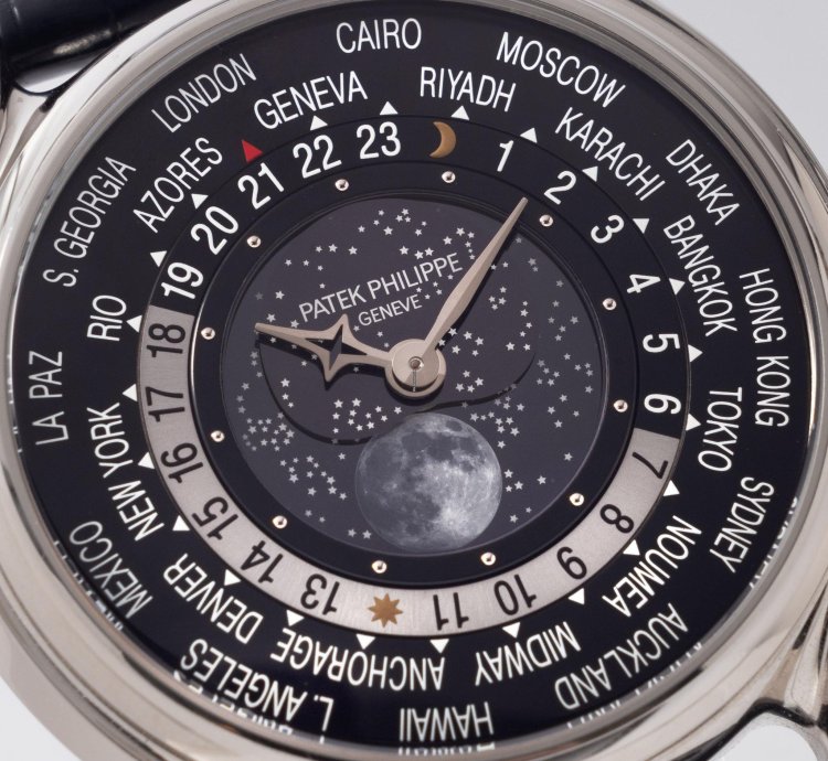 Patek Philippe World Time Moonphase 5575g 175th Anniversary In 18k White Gold Full Set