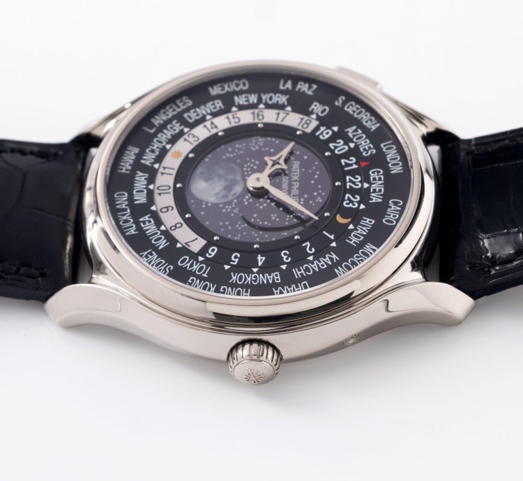 Patek Philippe World Time Moonphase 5575g 175th Anniversary In 18k White Gold Full Set
