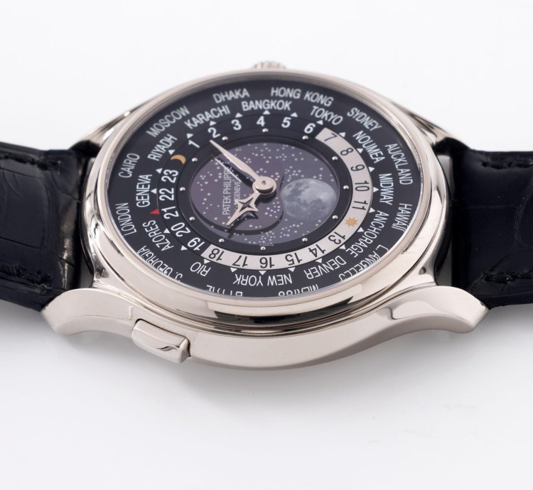 Patek Philippe World Time Moonphase 5575g 175th Anniversary In 18k White Gold Full Set