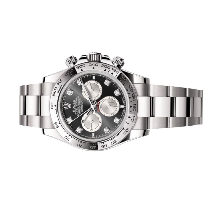 Rolex Daytona White Gold Black Dial With Diamonds 126509 Unworn Full Set