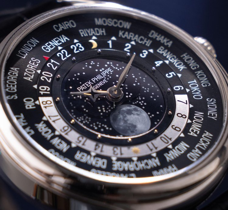 Patek Philippe World Time Moonphase 5575g 175th Anniversary In 18k White Gold Full Set