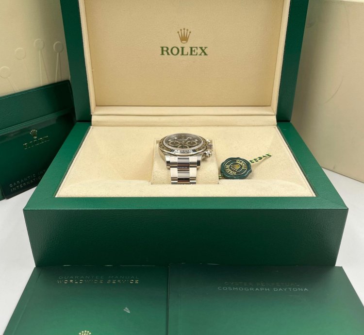 Rolex Daytona White Gold Black Diamond Dial 116509 Box Papers 2023
