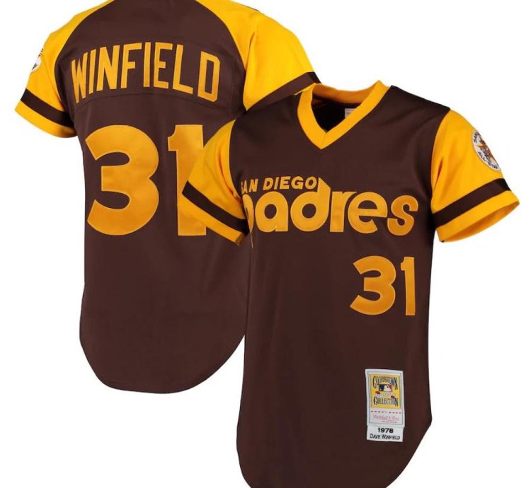 San Diego Padres Dave Winfield Brown 1978 Throwback Pullover Jersey