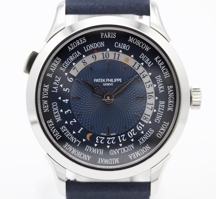 Patek Philippe World Time Platin Platinum 2024 Deutsch Fullset 5230p-001 Blue Blau
