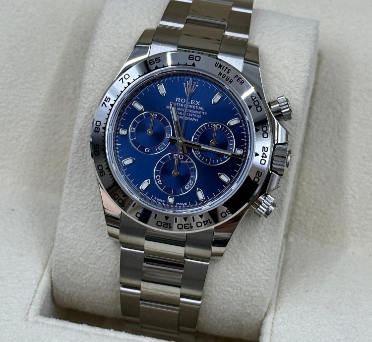 Rolex Daytona White Gold Blue Dial