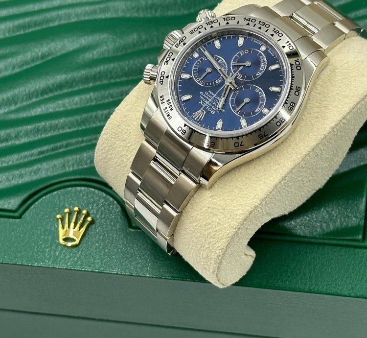Rolex Daytona White Gold Blue Dial