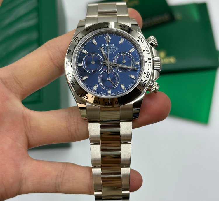Rolex Daytona White Gold Blue Dial