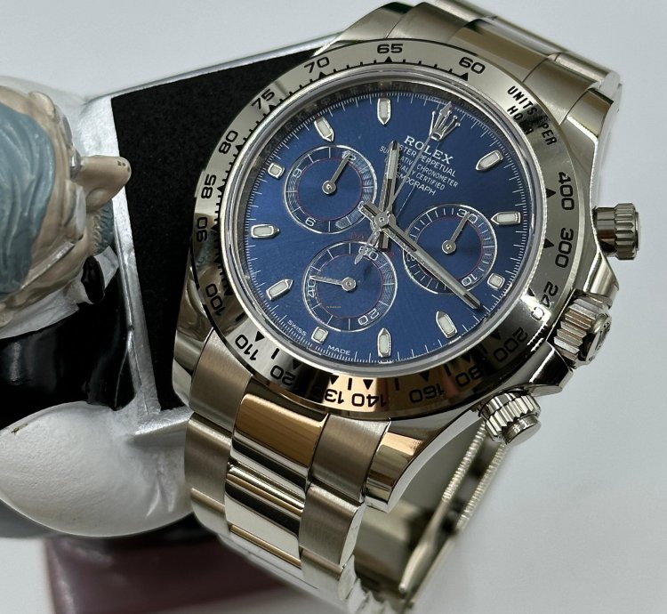 Rolex Daytona White Gold Blue Dial