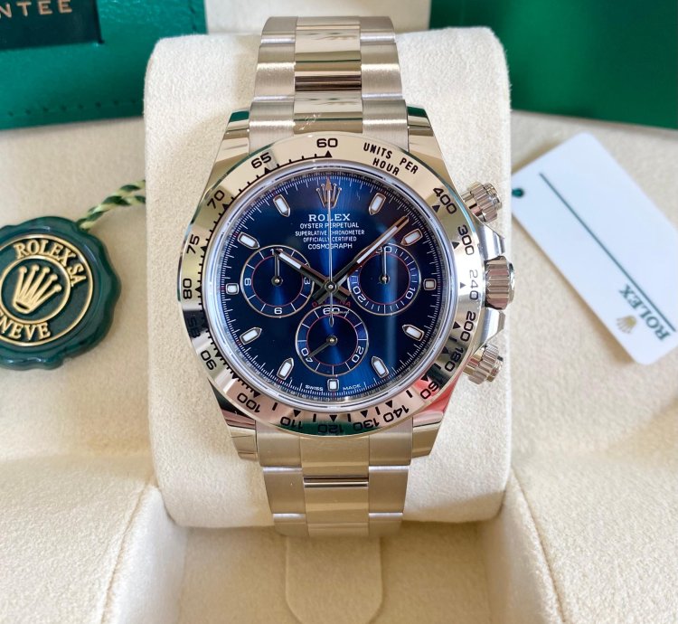 Rolex Daytona White Gold Blue Dial 2023 Full Set