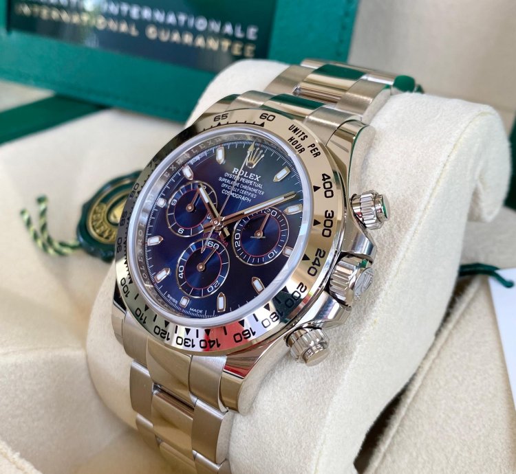 Rolex Daytona White Gold Blue Dial 2023 Full Set