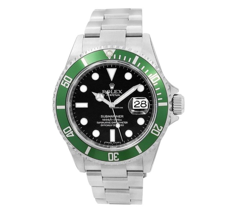 Rolex Submariner Date 40mm Rolex Stainless Steel Submariner Kermit Watch Unworn