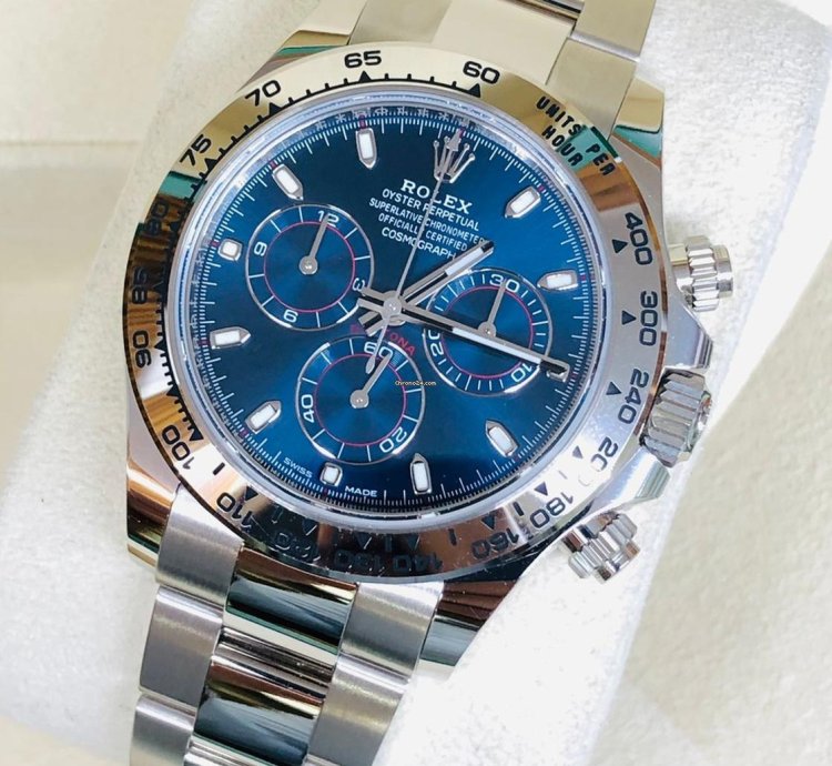 Rolex Daytona White Gold Blue Dial 40mm