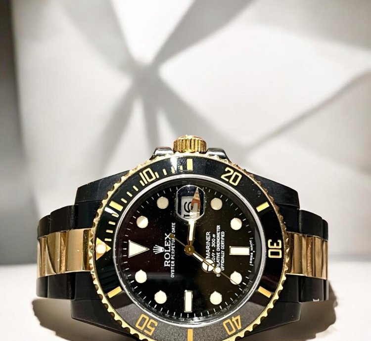 Rolex Submariner Date 40mm Two-tone 18k Yellow Gold And Black Pvd Dlc Stainless Steel Oyster