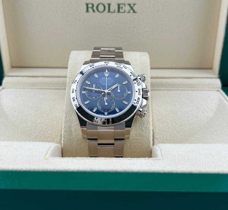 Rolex Daytona White Gold Blue Dial Discontinued
